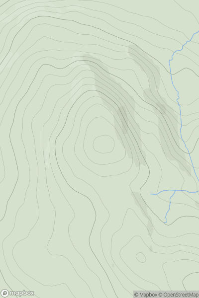 Thumbnail image for Sron Mhor [Loch Tay to Perth] showing contour plot for surrounding peak